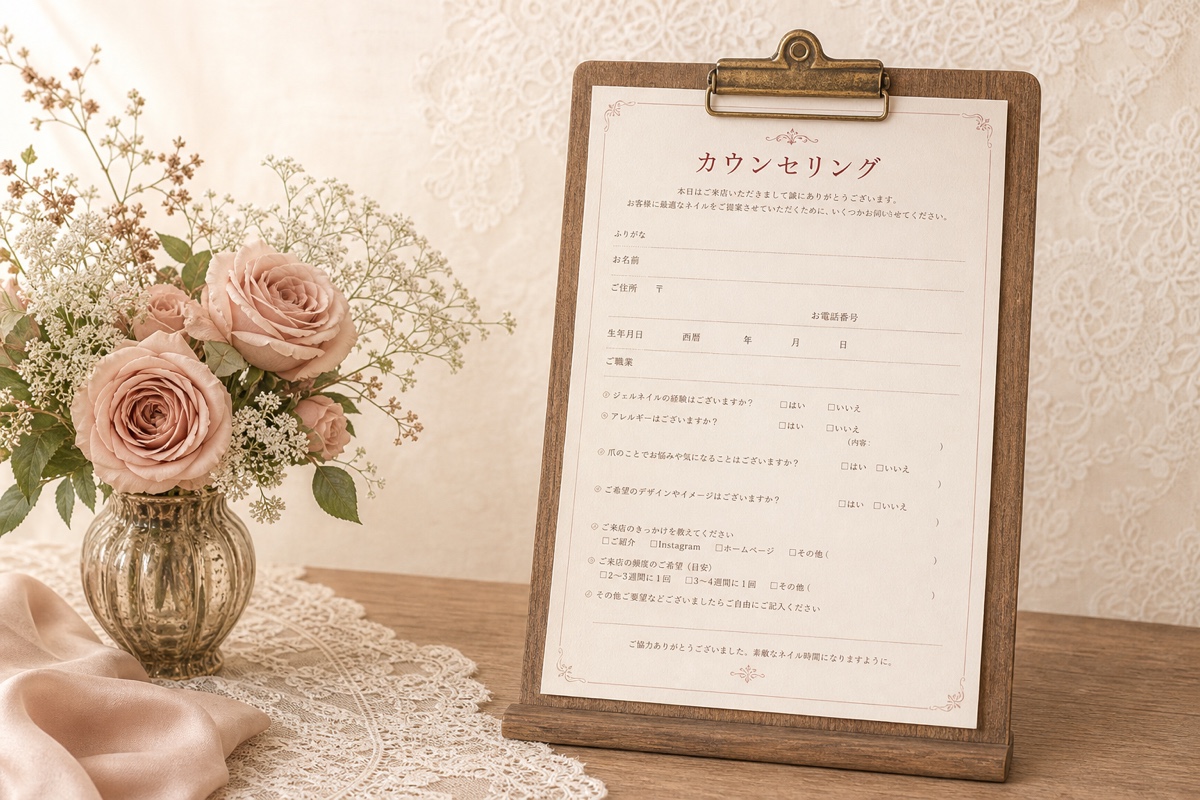 小平市 hinadeco nail STEP4 丁寧なカウンセリングの様子